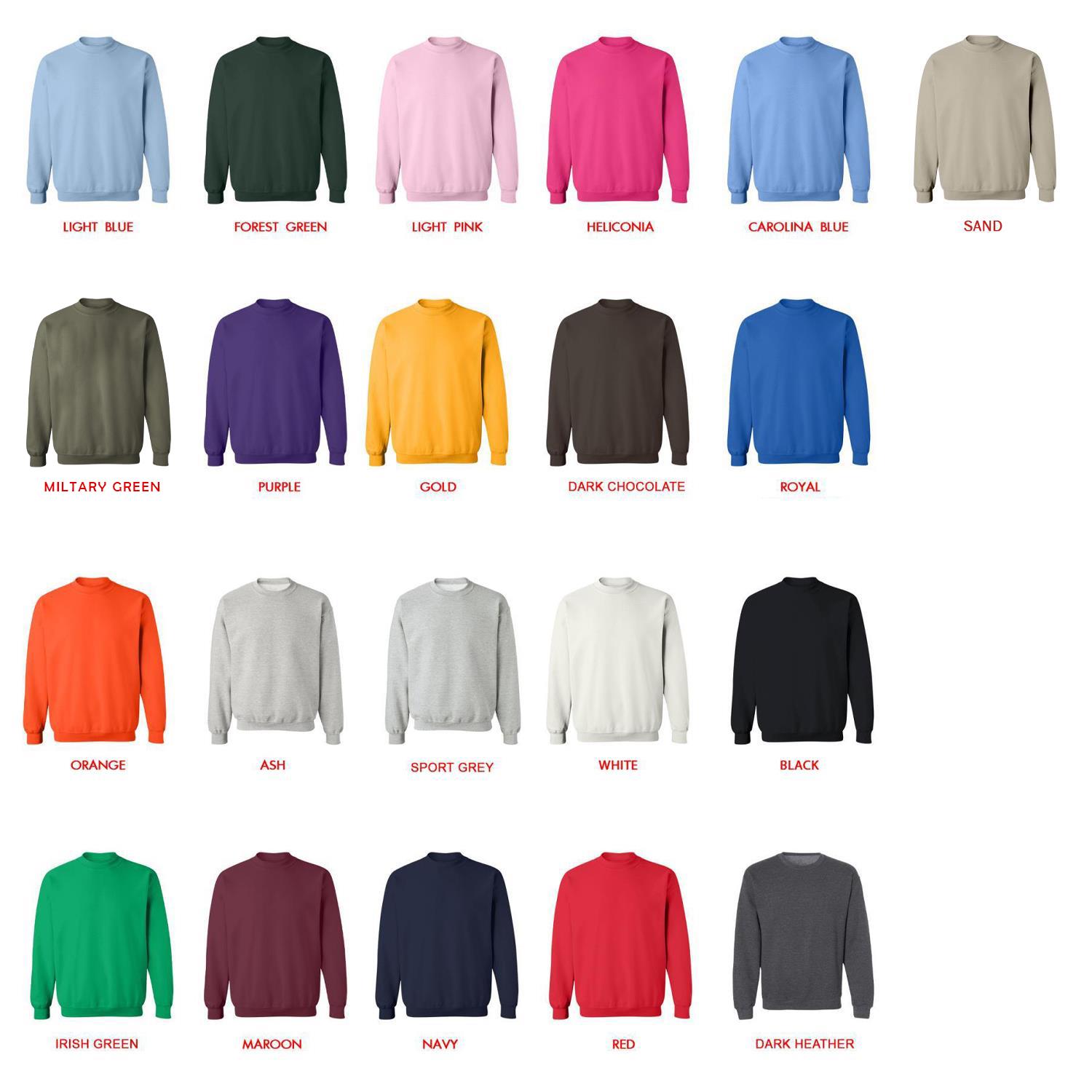 sweatshirt color chart - Evangelion AU Store