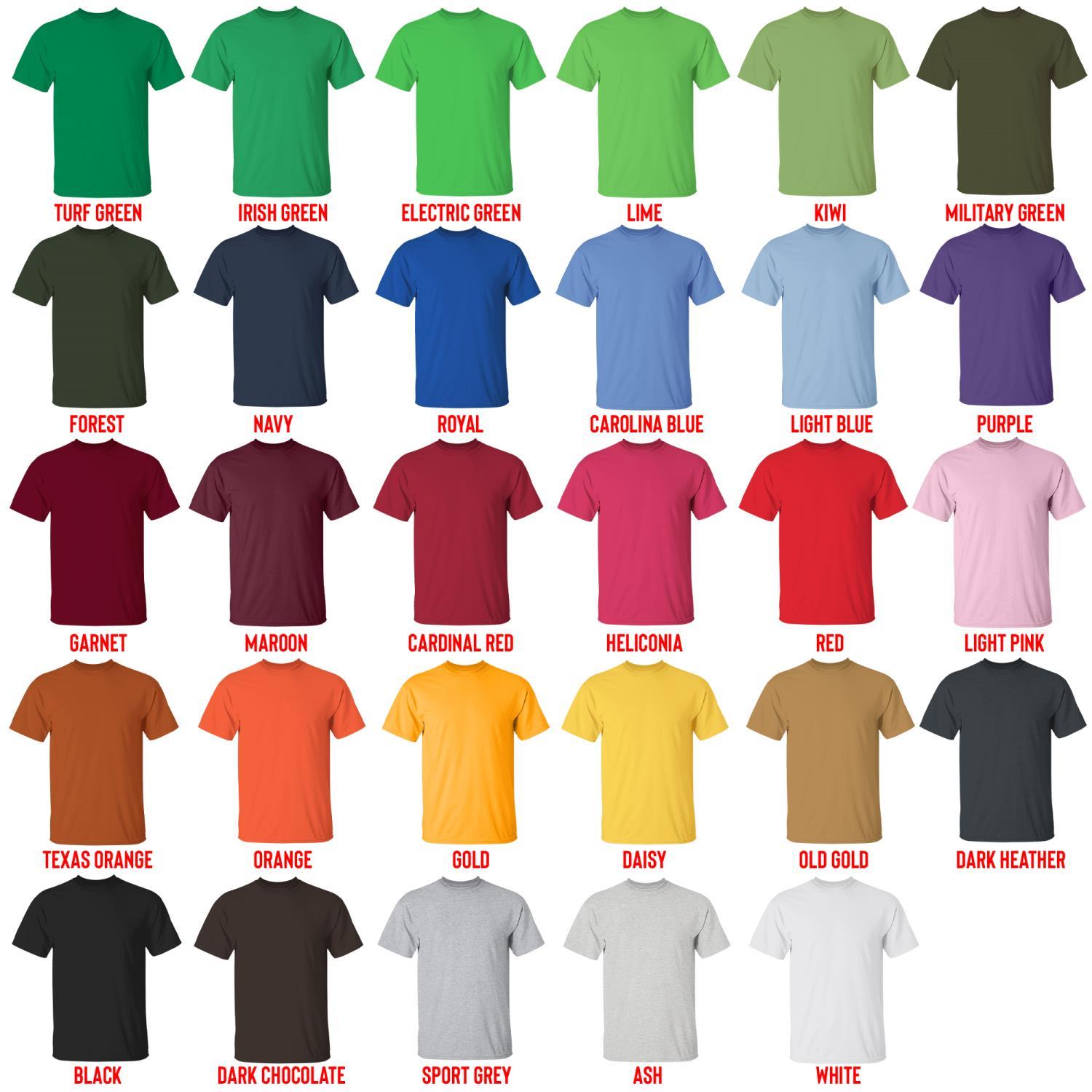 t shirt color chart - Evangelion AU Store