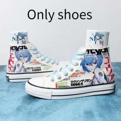 Evangelion Eva Minimal Anime High Top Canvas
