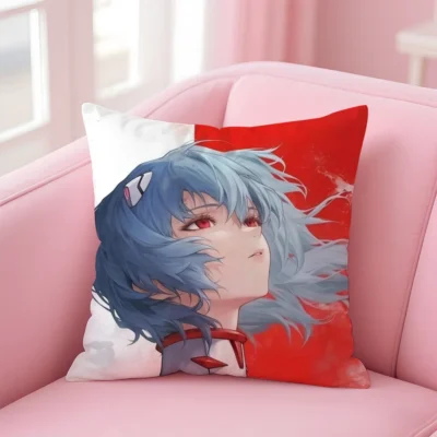 Evangelion Cartoon Style Throw Pillow