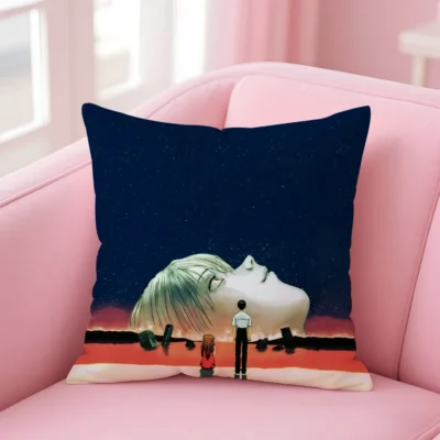 Evangelion Classic Anime Throw Pillow