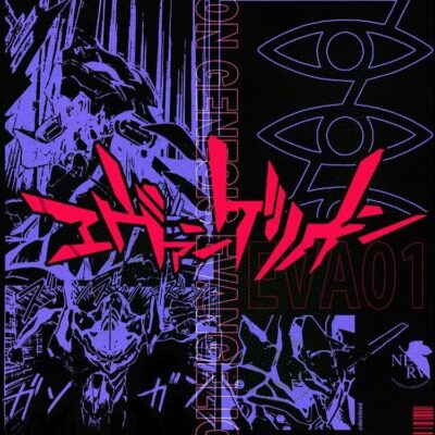 Alternative view of Neon Genesis Evangelion Cool Anime Design Tote Bag