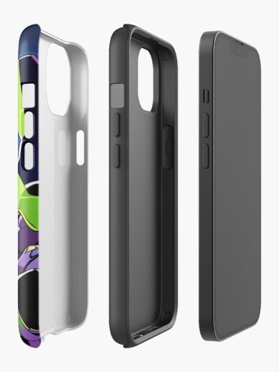Alternative view of Evangelion Unit 01 Mecha Rooftop Night Iphone Case