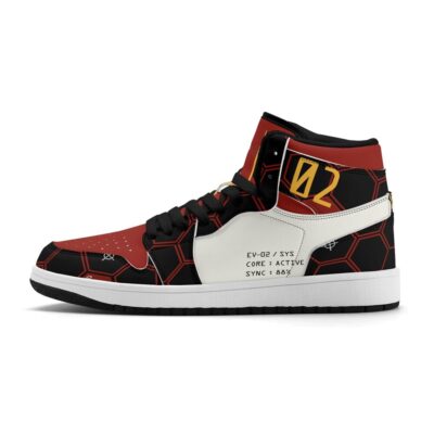 Alternative view of Asuka Langley Sohryu x Eva 02 - Neon Genesis Evangelion AJ1 Sneakers