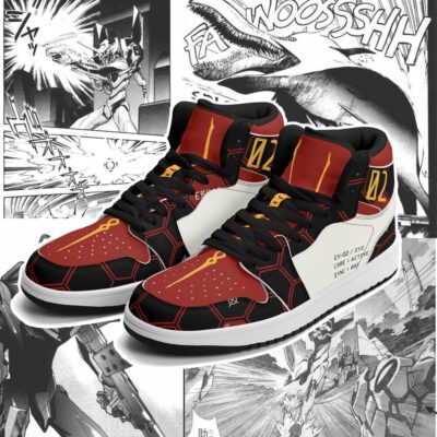 Asuka Langley Sohryu x Eva 02 - Neon Genesis Evangelion AJ1 Sneakers
