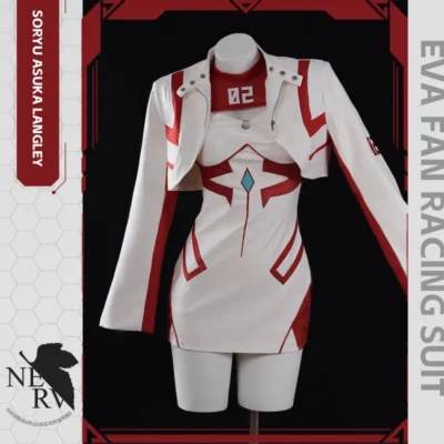 EVA New Gospel Warrior Asuka Hakurei COS motorcycle suit doujin leather jacket cosplay
