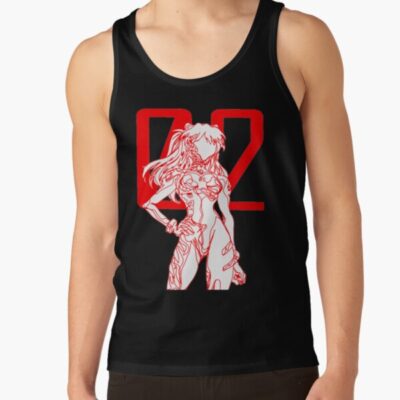 Alternative view of Asuka Langley Continous Line Artwork Tank Top