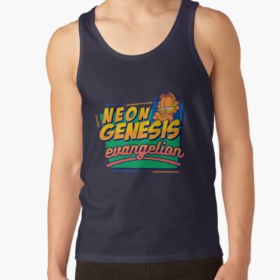 Alternative view of Evangelion Garfield Tank Top
