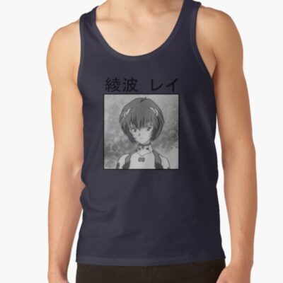 Alternative view of Rei Ayanami B W Tank Top