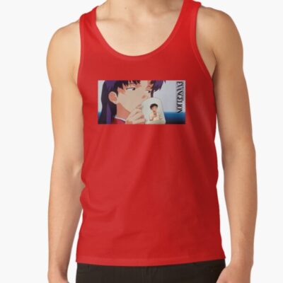 Alternative view of Shinji Ikari Misato Katsuragi Coffee Tank Top