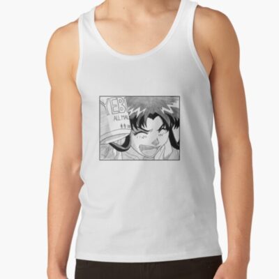 Drunk Misato Evangelion Anime Tank Top