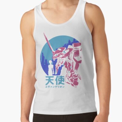 Alternative view of New Neon Genesis Evangelion Retro Vintage Tank Top