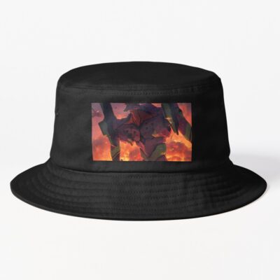 Unit 01 Neon Genesis Evangelion Anime Mecha Fire Bucket Hat