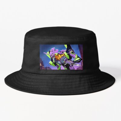 Unit 01 Neon Genesis Evangelion Anime Mecha Rooftop Night Bucket Hat