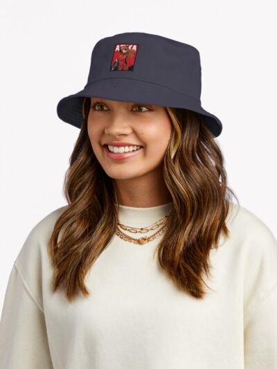 Alternative view of Asuka Red Design V1 Bucket Hat