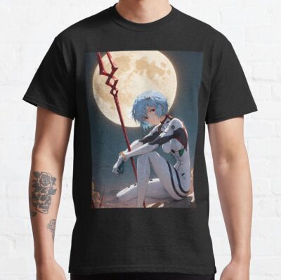 Rei Ayanami Anime Girl Waifu Moonlit Battle Suit T-Shirt