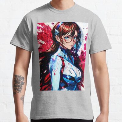 Alternative view of Makinami Mari Anime Abstract Neon Energy Sci Fi T-Shirt