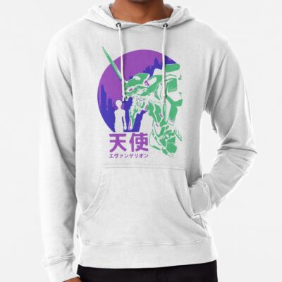 Alternative view of Neon Genesis Evangelion Retro Vintage Hoodie