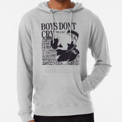 Alternative view of Shinji Ikari Boys Dont Cry Evangelion Hoodie