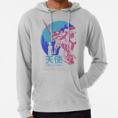 Alternative view of Love Neon Genesis Evangelion Retro Vintage Hoodie