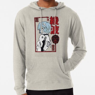 Alternative view of Rei Ayanami Red Style Hoodie
