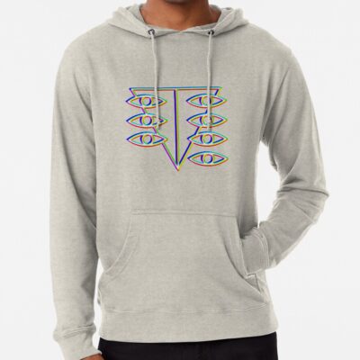 Alternative view of Neon Genesis Evangelion Seele Logo Glitch Effect Hoodie