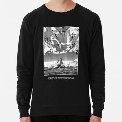 Neon Genesis Evangelion Manga Design Black Sweatshirt