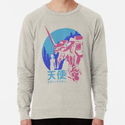 Alternative view of Love Neon Genesis Evangelion Retro Vintage Sweatshirt
