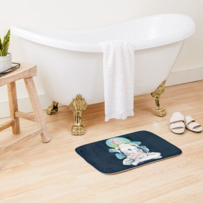 Alternative view of Rei Ayanami Flowers Retro Bath Mat