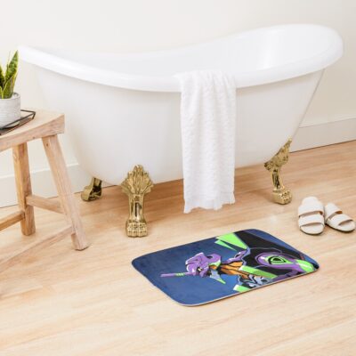 Alternative view of Best Neon Genesis Evangelion Anime Mecha Side View Bath Mat