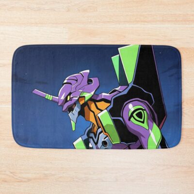 Best Neon Genesis Evangelion Anime Mecha Side View Bath Mat