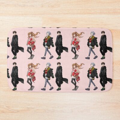Hot Neon Genesis Evangelion Characters Bath Mat