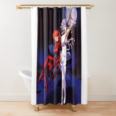 Rei And Asuka Evangelion Shower Curtain
