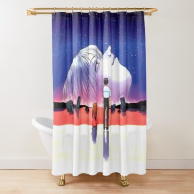 8K The End Of Evangelion Shower Curtain