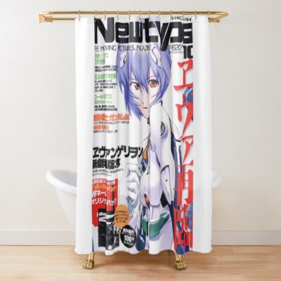 Evangelion Rei Ayanami Magazine Cover Shower Curtain