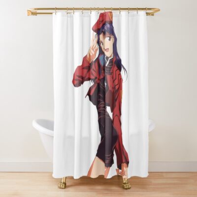 Hot Misato Katsuragi Shower Curtain