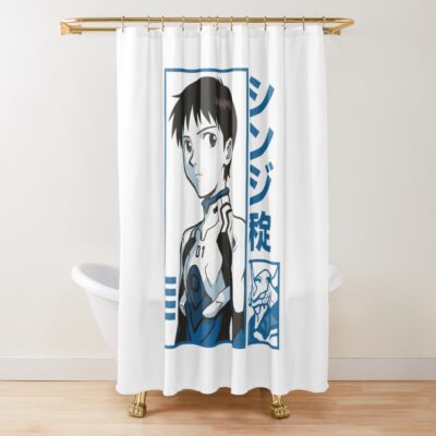 Shinji Ikari Evangelion Shower Curtain