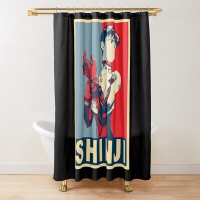 Shinji Ikari Poster Shower Curtain