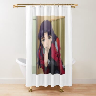 Misato Katsuragi Hot Shower Curtain