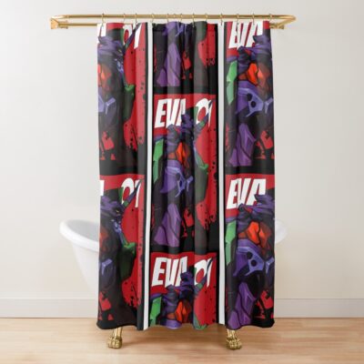 Eva 01 Anime Shower Curtain