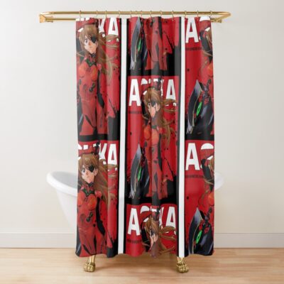 Asuka Red Design V1 Shower Curtain