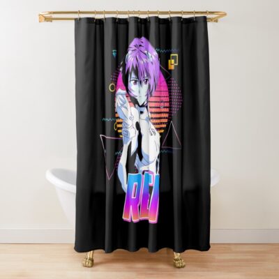 Rei Ayanami Retro Art Shower Curtain