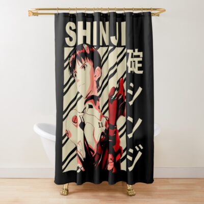 Shinji Ikari Vintage Art Shower Curtain