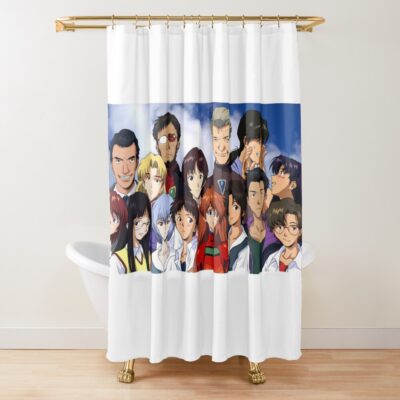 Evangelion Characters Shower Curtain